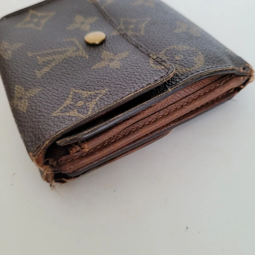 Louis Vuitton Monogram Portefeuille Elise Trifold Wallet Brown SP0051 Vintage
